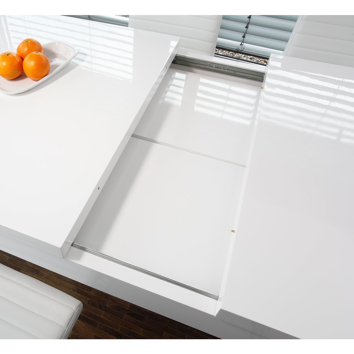 Esstisch 180/260x90 cm weiß – Bild 6