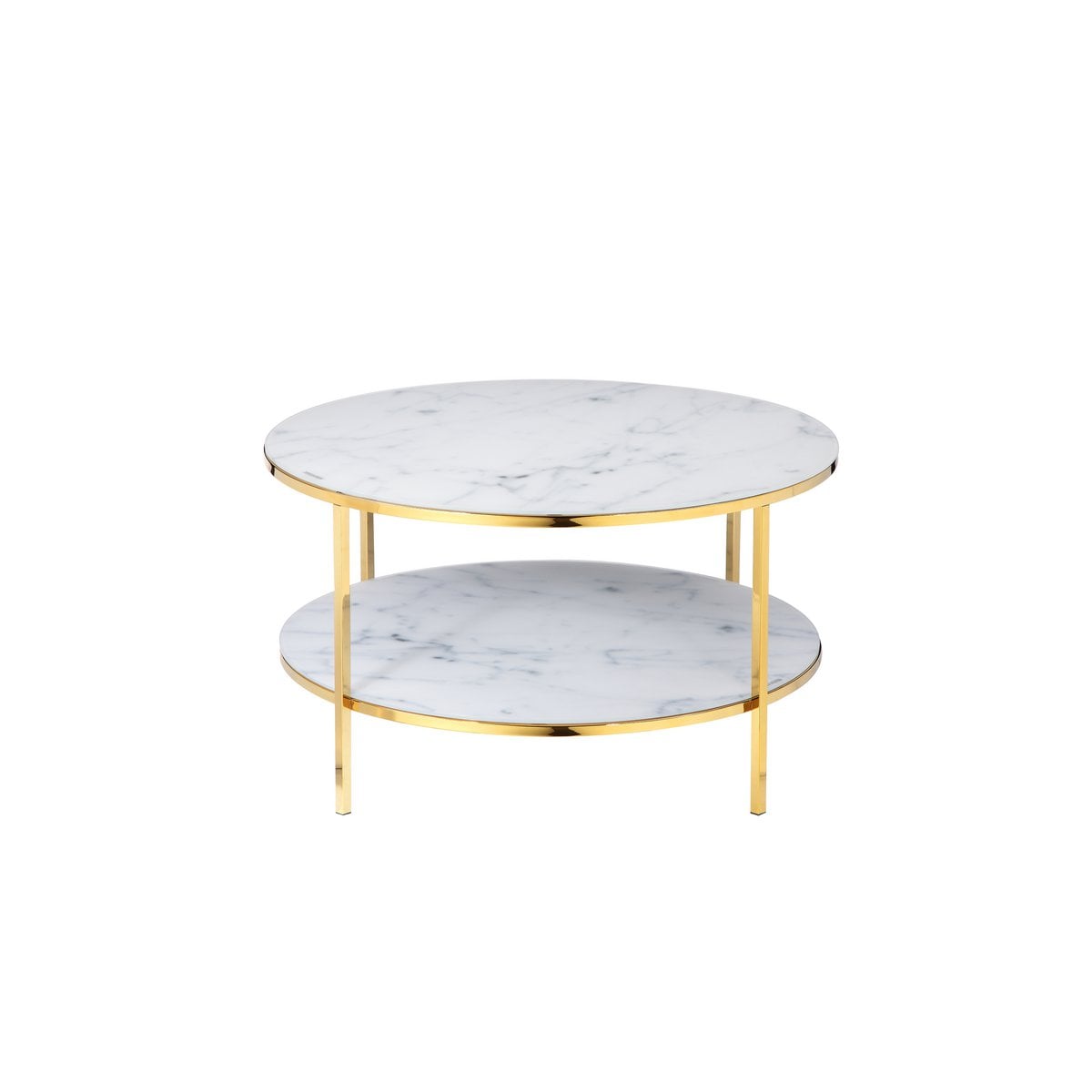 Couchtisch mit 2 Ablagen Ø 80 cm – Bild 3
