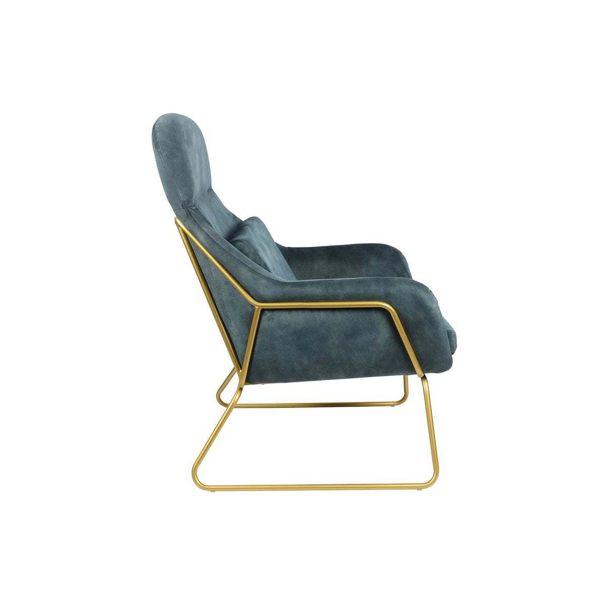 Relaxsessel aus Samtvelours Blau – Bild 4