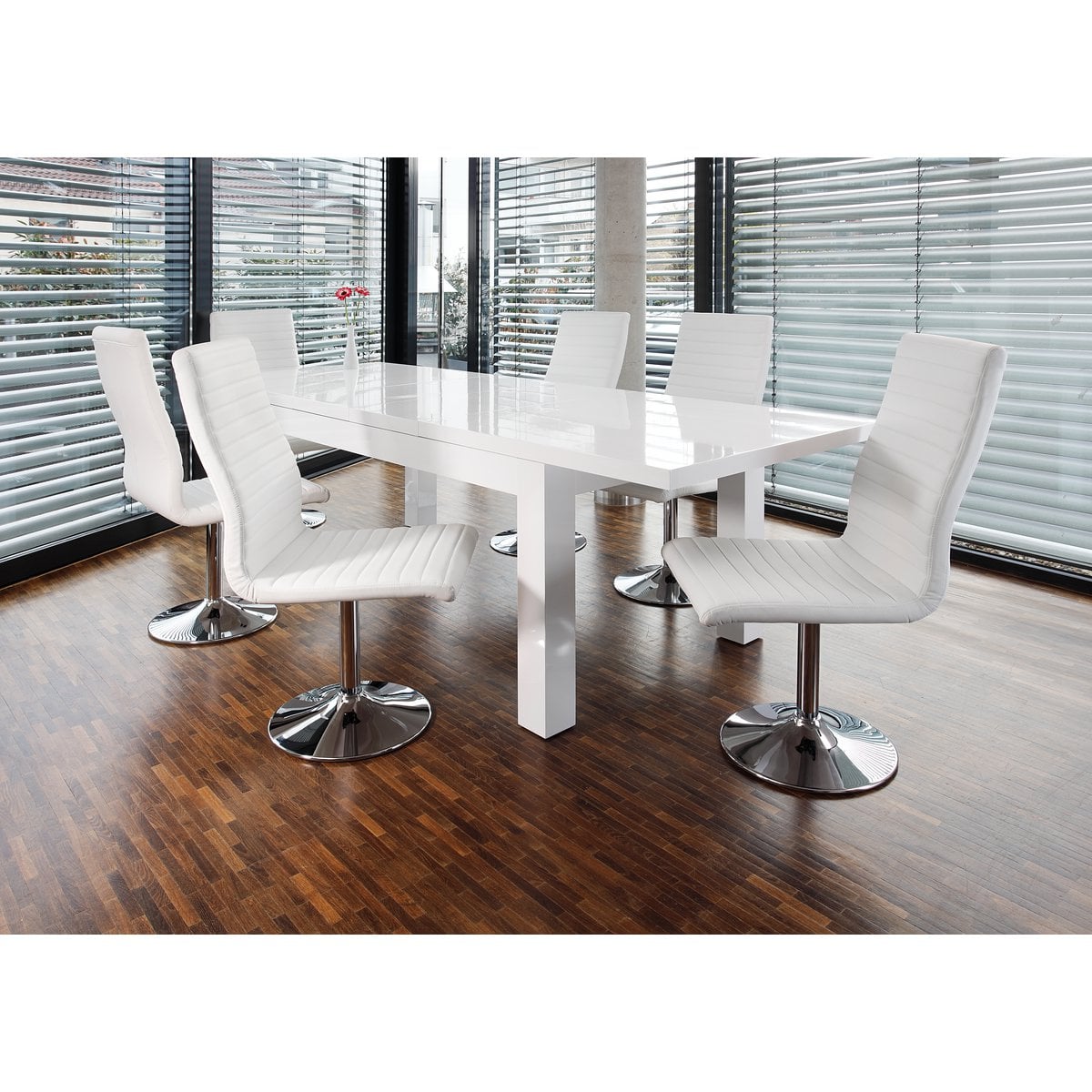 Esstisch 180/260x90 cm weiß – Bild 4