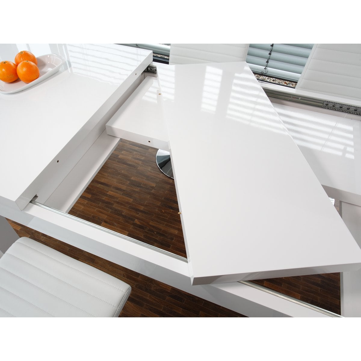 Esstisch 180/260x90 cm weiß – Bild 7