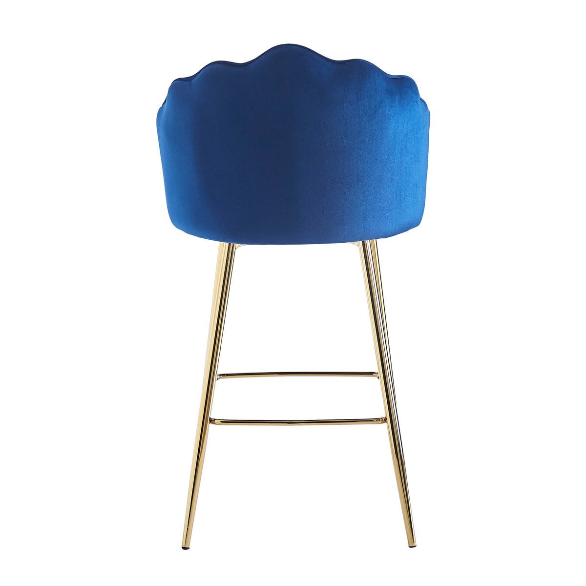 Barhocker Muscheldesign 2er Set aus Samt Dunkelblau – Bild 5