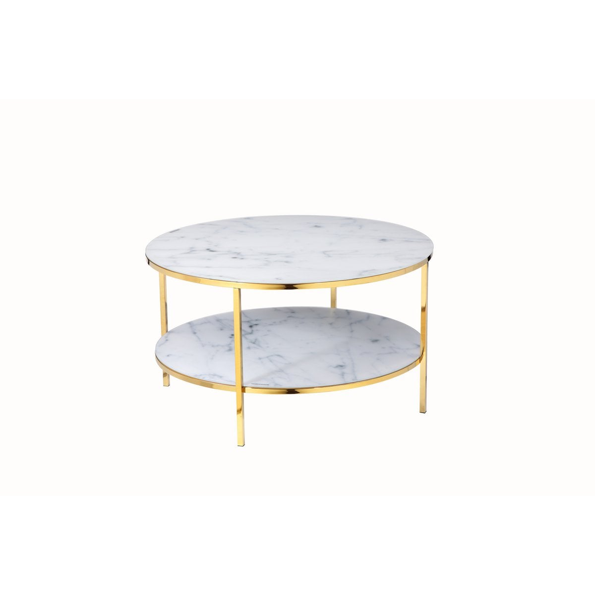 Couchtisch mit 2 Ablagen Ø 80 cm – Bild 2