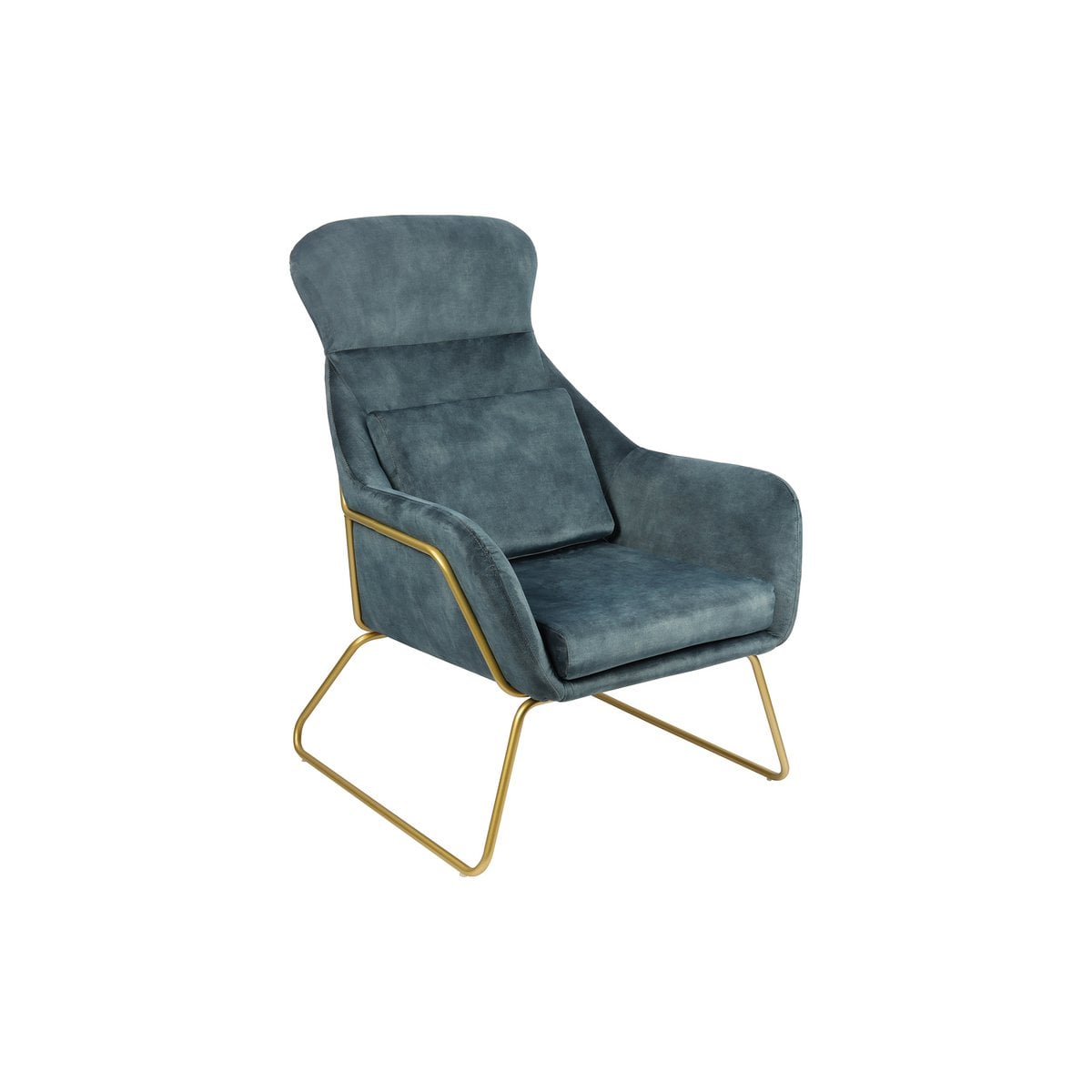 Relaxsessel aus Samtvelours Blau – Bild 3