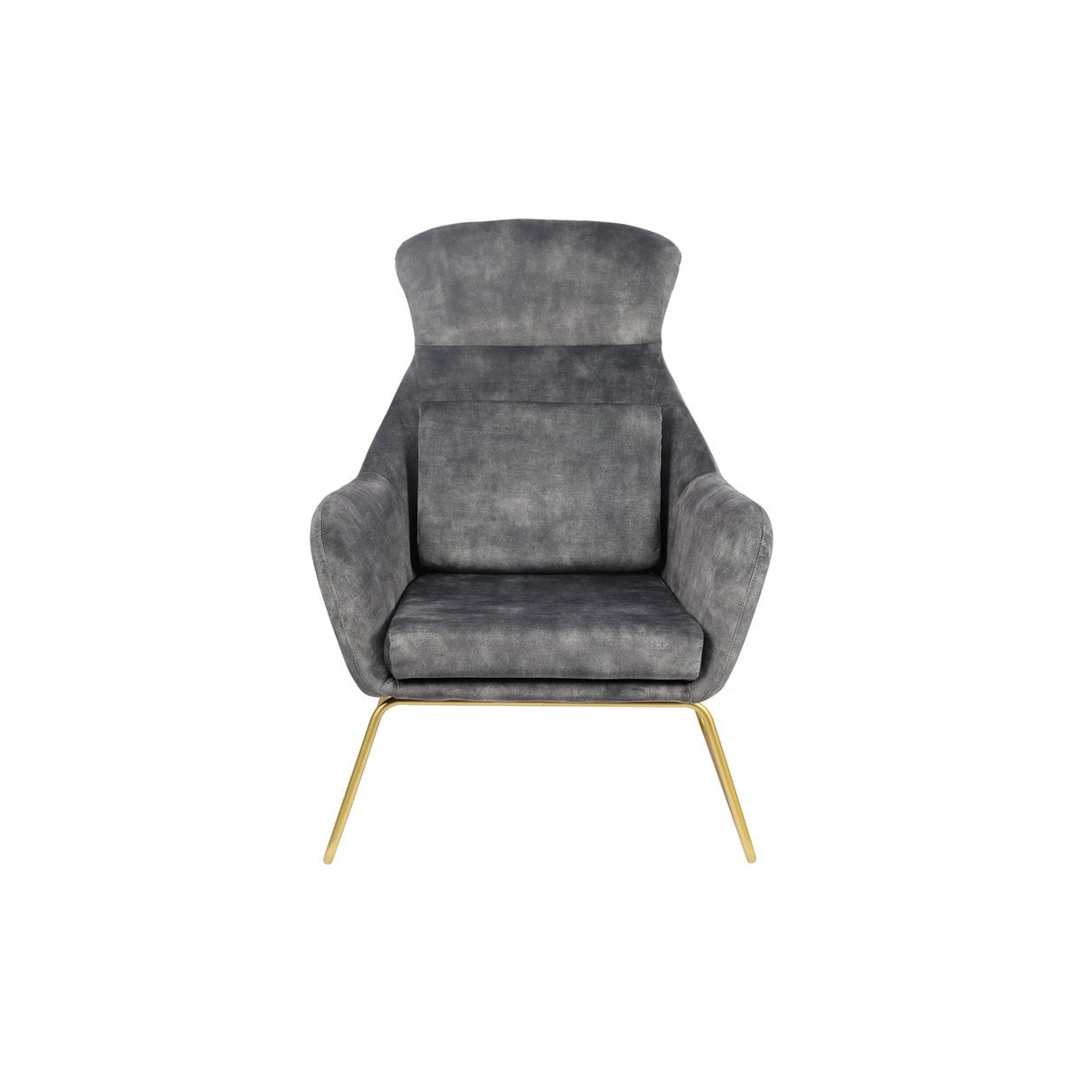 Relaxsessel aus Samtvelours Grau – Bild 2
