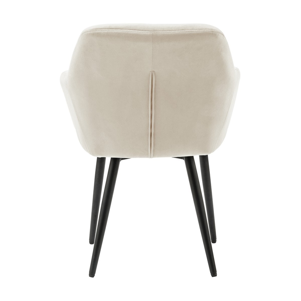 Armlehnstuhl Creme Samt – Bild 3