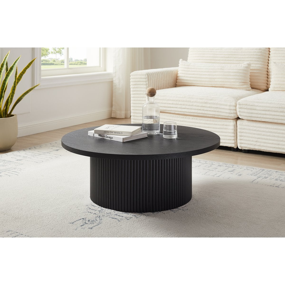 Couchtisch Ø 85 cm Schwarz – Bild 2