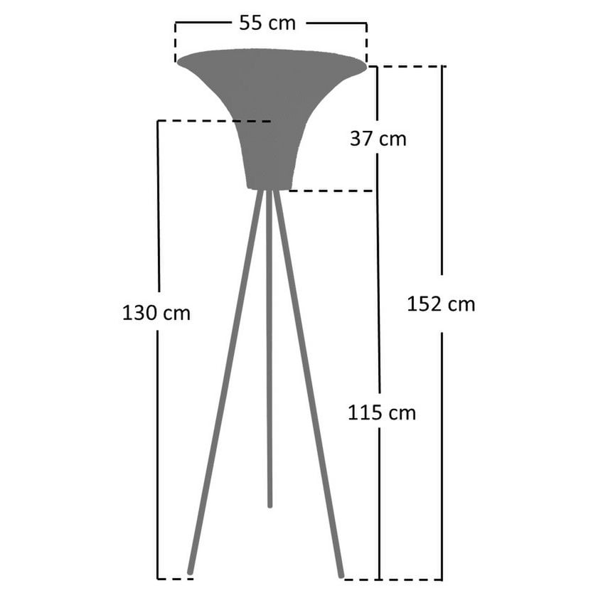 Stehleuchte mit Geflechtschirm Messing/Natur 150 cm – Bild 8