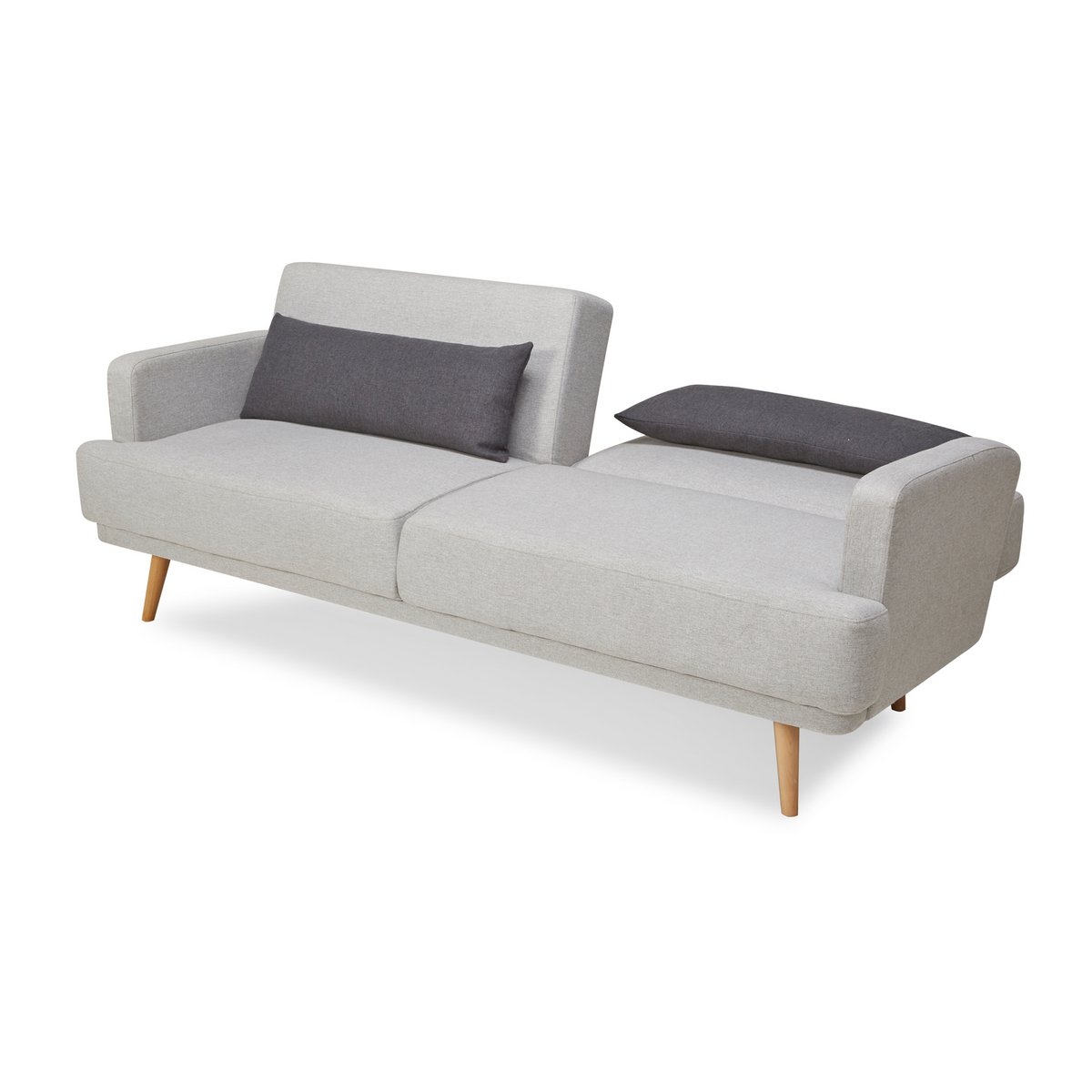 3-Sitzer Sofa Webstoff Grau – Bild 8