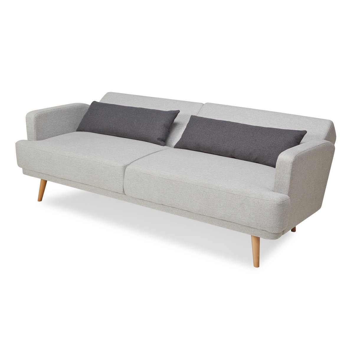 3-Sitzer Sofa Webstoff Grau – Bild 9