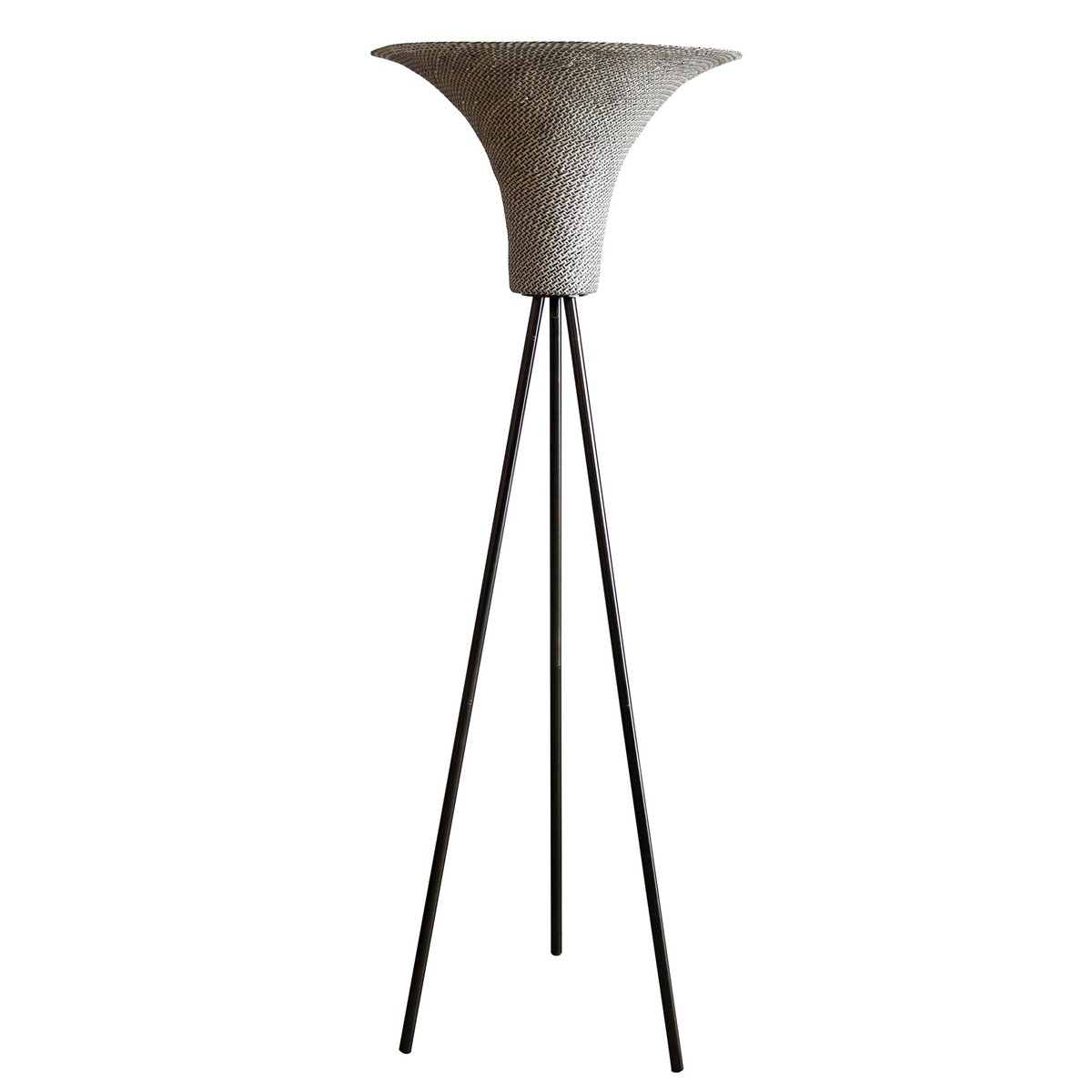 Stehleuchte mit Geflechtschirm Natur/Schwarz 152 cm – Bild 3