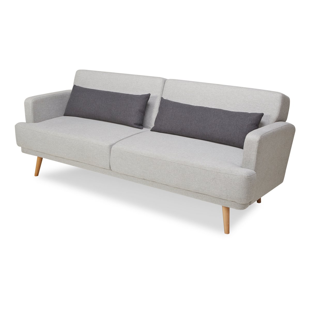 3-Sitzer Sofa Webstoff Grau – Bild 5
