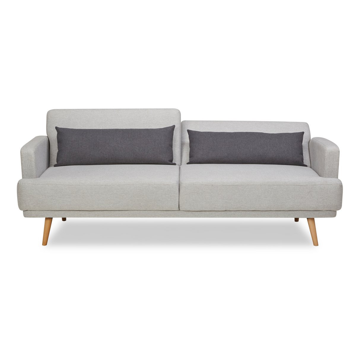 3-Sitzer Sofa Webstoff Grau – Bild 2