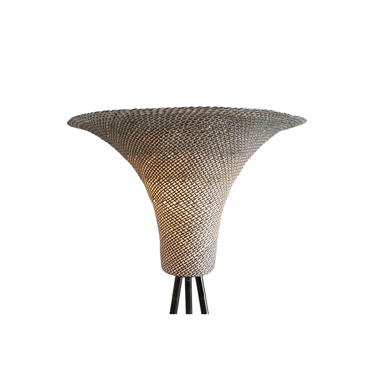 Stehleuchte mit Geflechtschirm Natur/Schwarz 152 cm – Bild 5